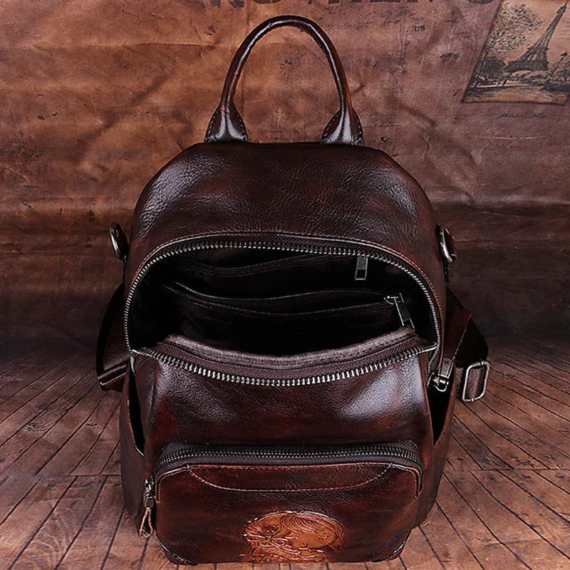 Rucksack Vintage Laura – Aus echtem Premium-Leder