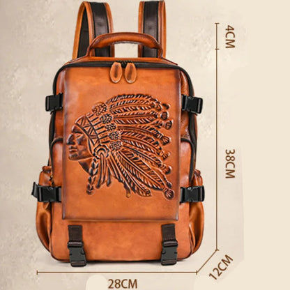 Premium-Rucksack Aurora Vintage – Aus hochwertigem echtem Leder