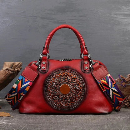 Boston-Tasche Camila Vintage – Aus echtem Premium-Leder