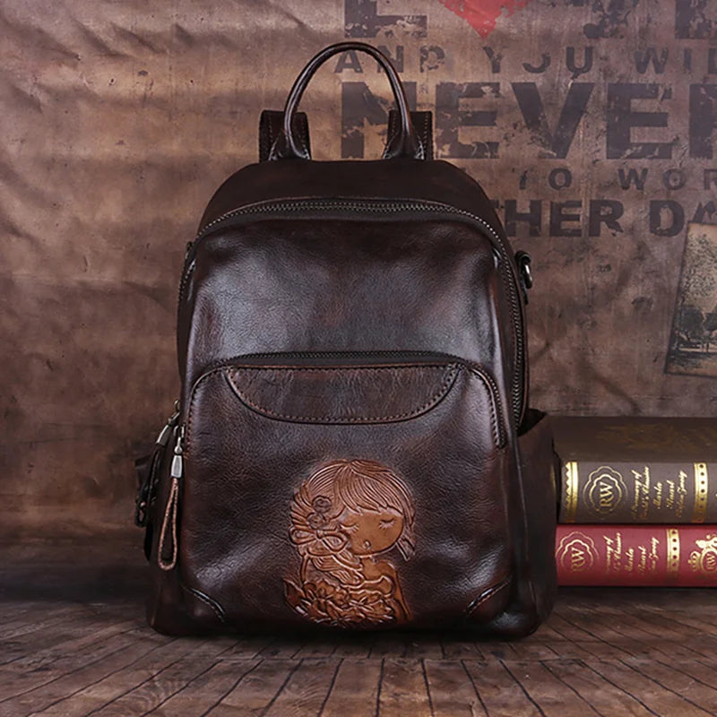 Rucksack Vintage Laura – Aus echtem Premium-Leder