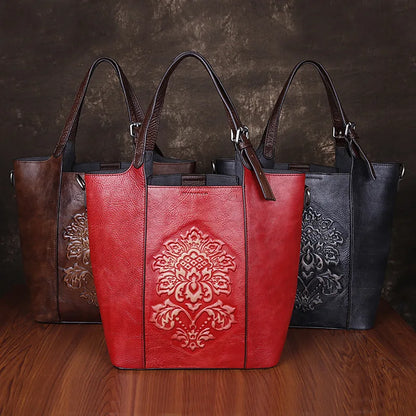 Bucket-Tasche Aurora Vintage – Aus echtem Premium-Leder