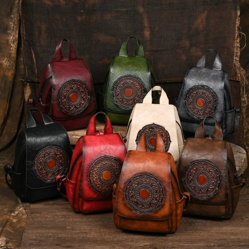 Geometrischer Rucksack Laura Vintage – Elegantes Design in hoher Qualität