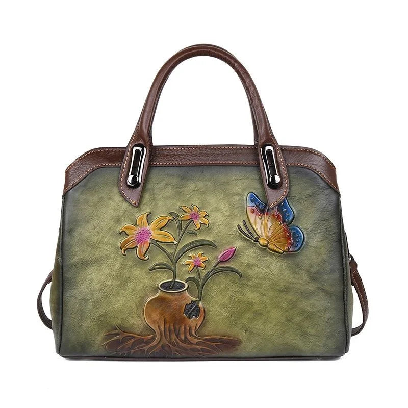 Shell-Tasche Mariana Vintage – Aus echtem Premium-Leder