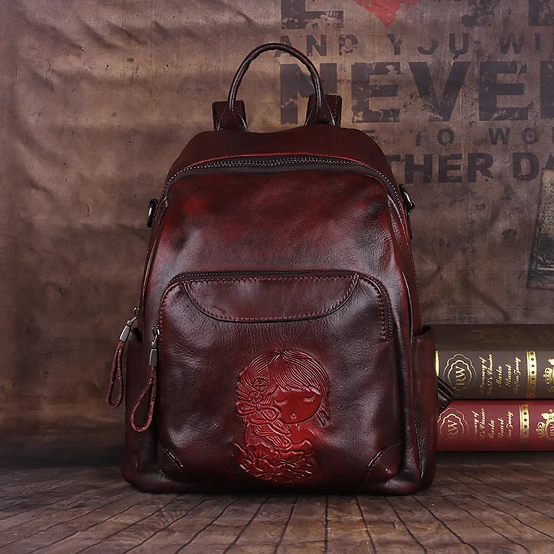 Rucksack Vintage Laura – Aus echtem Premium-Leder