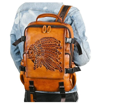 Premium-Rucksack Aurora Vintage – Aus hochwertigem echtem Leder