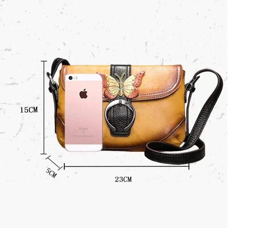 Künstlerische Tasche Sofia Vintage – Aus echtem Premium-Leder