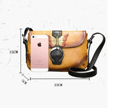 Künstlerische Tasche Sofia Vintage – Aus echtem Premium-Leder