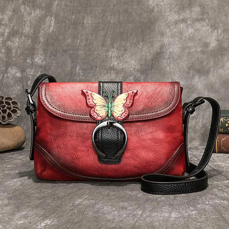 Künstlerische Tasche Sofia Vintage – Aus echtem Premium-Leder