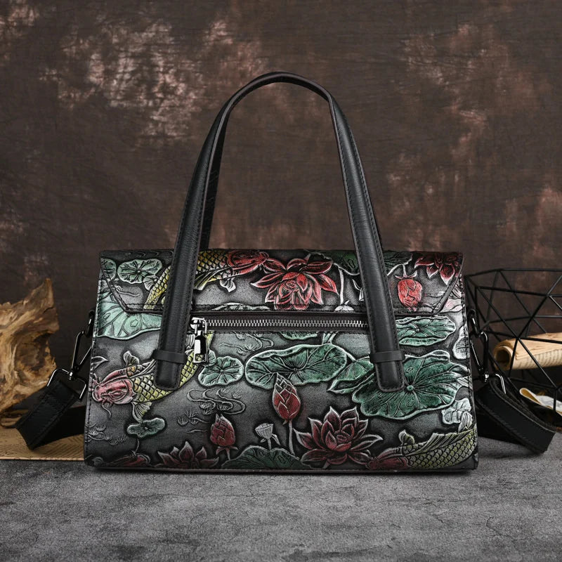 Tasche Jade Oriental Vintage – Aus echtem Premium-Leder