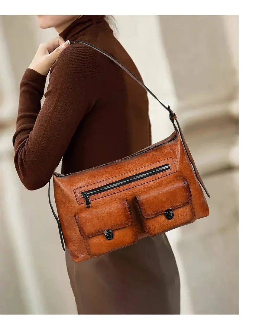 Tasche Alba Vintage – Aus echtem handbemaltem Leder
