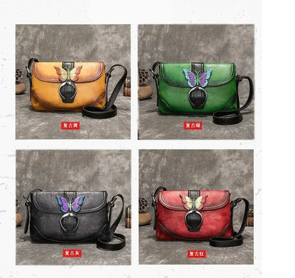 Künstlerische Tasche Sofia Vintage – Aus echtem Premium-Leder