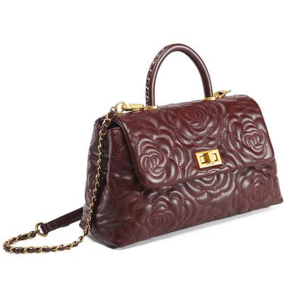 Camélia Élégance – Tasche aus echtem Leder