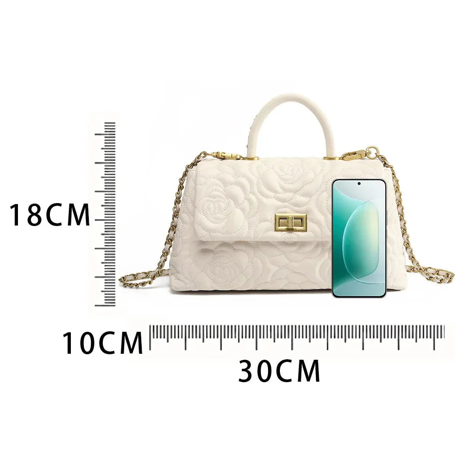 Camélia Élégance – Tasche aus echtem Leder