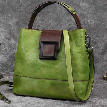 Helena Vintage Bucket – Bucket-Tasche aus Premium-Echtleder