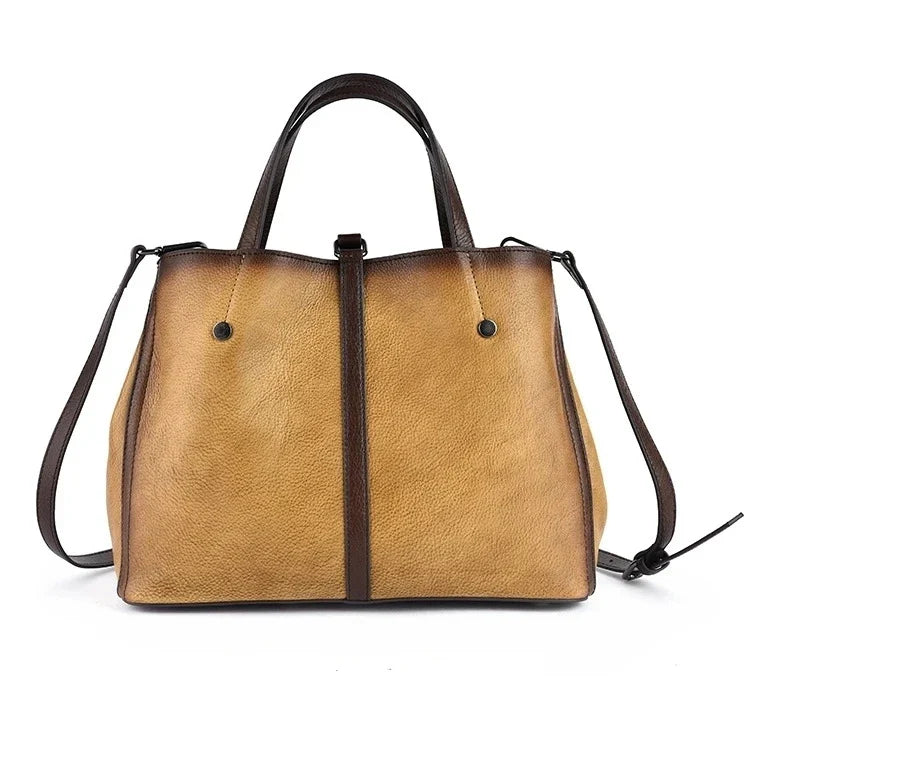 Bucket-Tasche Aurora Vintage – Aus echtem Premium-Leder