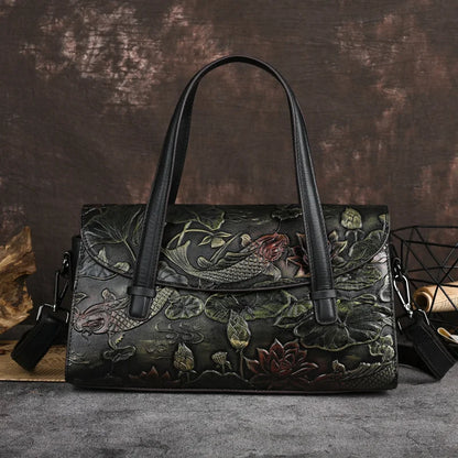 Tasche Jade Oriental Vintage – Aus echtem Premium-Leder
