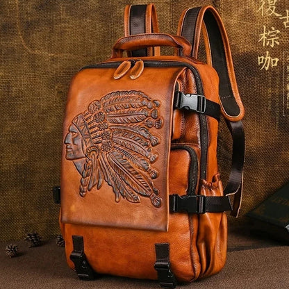 Premium-Rucksack Aurora Vintage – Aus hochwertigem echtem Leder