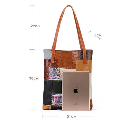 Tote Mosaic Vintage – Aus handgefertigtem echtem Leder