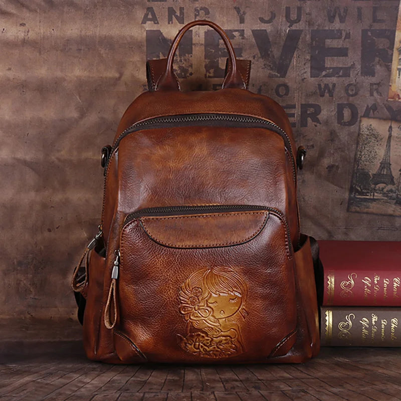 Rucksack Vintage Laura – Aus echtem Premium-Leder