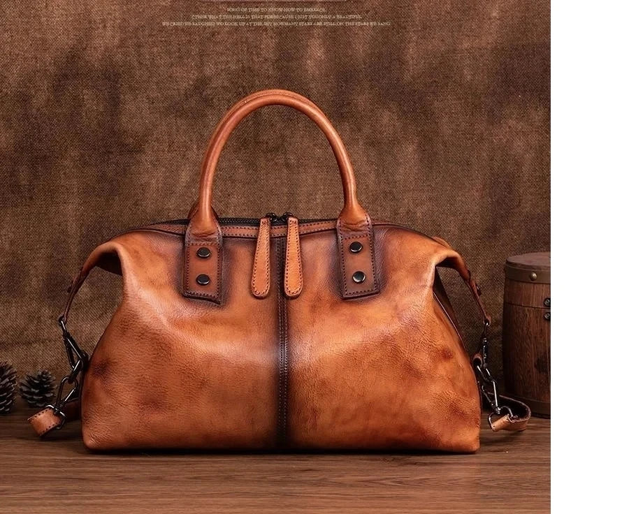 Tasche Riviera Vintage – Aus echtem handbemaltem Leder
