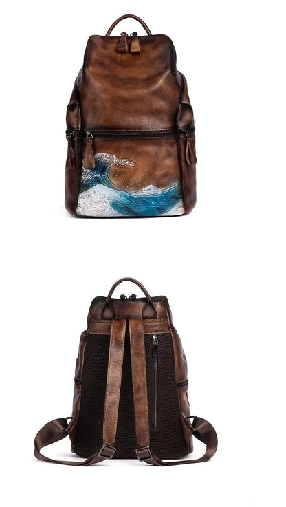 Rucksack Everest Vintage – Aus handgefertigtem echtem Leder