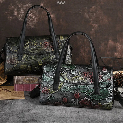 Tasche Jade Oriental Vintage – Aus echtem Premium-Leder