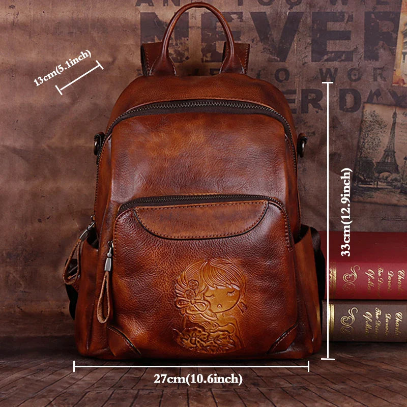 Rucksack Vintage Laura – Aus echtem Premium-Leder