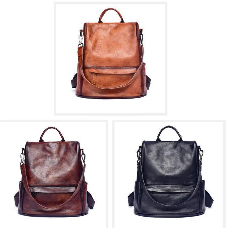 Rucksack Valéria Vintage – Aus echtem Premium-Leder