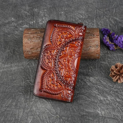 Geldbörse Floral Mei Vintage – Aus echtem Premium-Leder