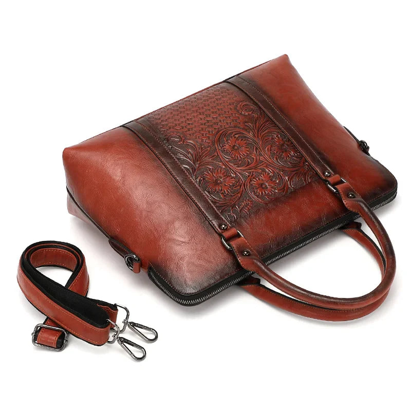 Businesstasche Helena Vintage – Aus echtem Premium-Naturleder