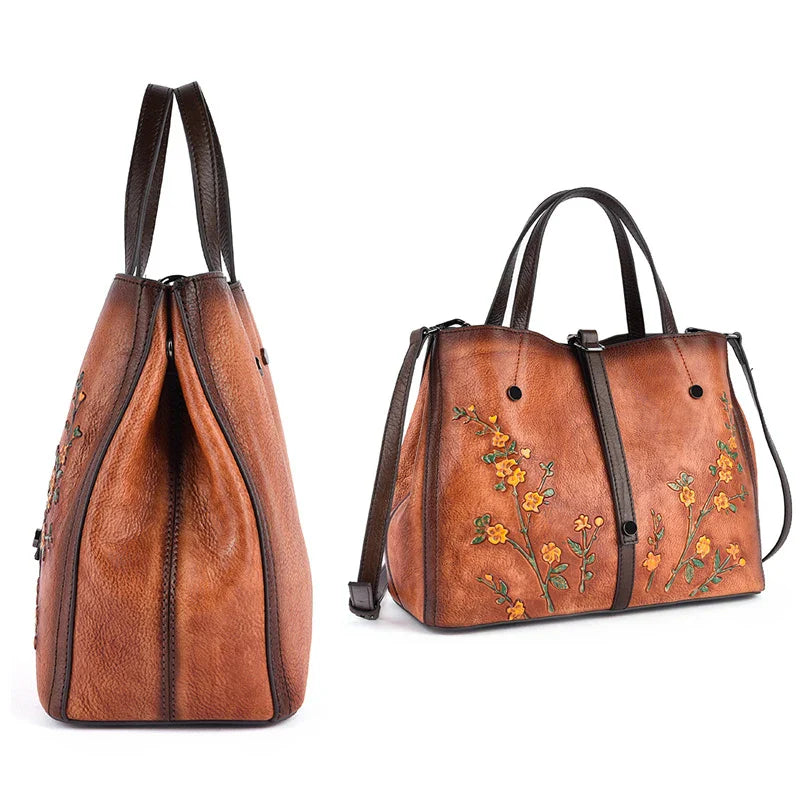 Bucket-Tasche Aurora Vintage – Aus echtem Premium-Leder