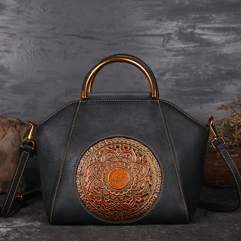 Shell-Tasche Íris Vintage – Aus Premium-Pflanzenleder