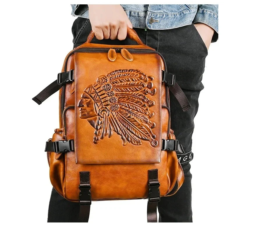 Premium-Rucksack Aurora Vintage – Aus hochwertigem echtem Leder