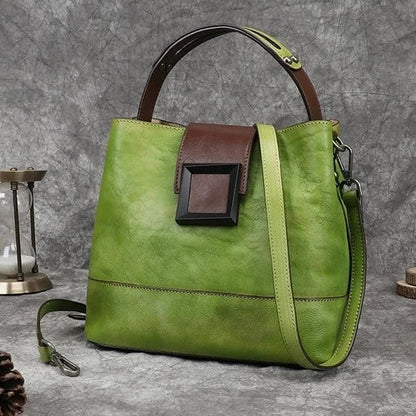 Helena Vintage Bucket – Bucket-Tasche aus Premium-Echtleder