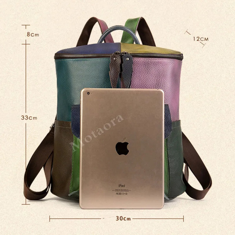 Rucksack Aurora Patch Vintage – Aus echtem Premium-Leder