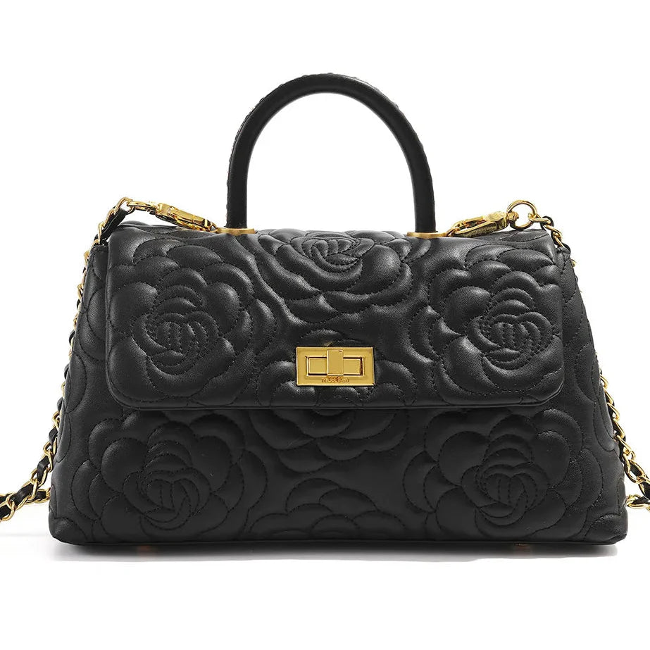 Camélia Élégance – Tasche aus echtem Leder