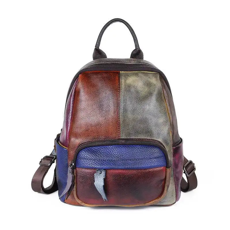Rucksack Patchwork Diana Vintage – Aus echtem Premium-Leder