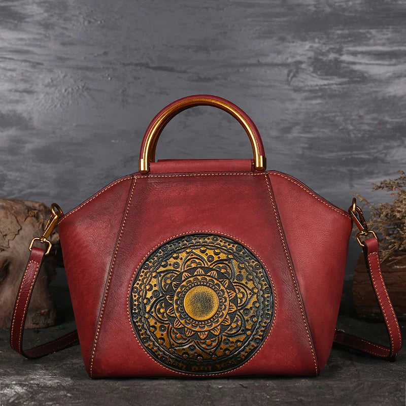 Shell-Tasche Íris Vintage – Aus Premium-Pflanzenleder