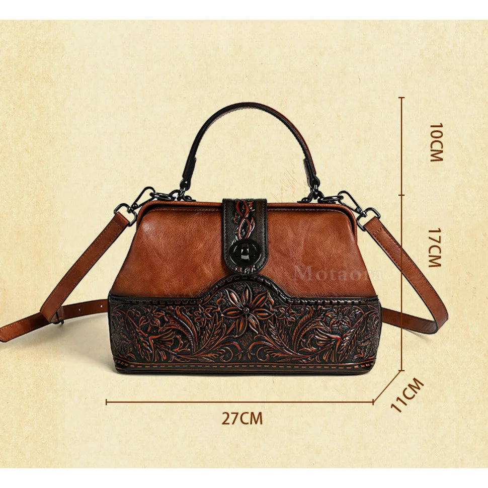 Tasche Luna Totem Vintage – Aus echtem Leder