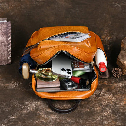 Künstlerischer Rucksack Clara Vintage – Aus echtem Premium-Leder