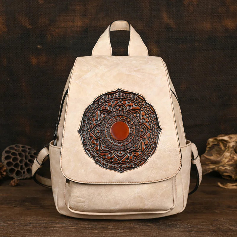 Geometrischer Rucksack Laura Vintage – Elegantes Design in hoher Qualität