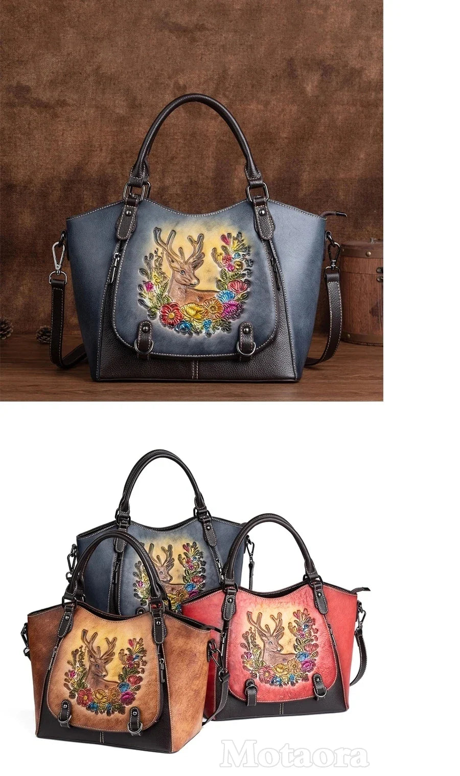 Tote Vitória Vintage – Aus echtem Premium-Leder