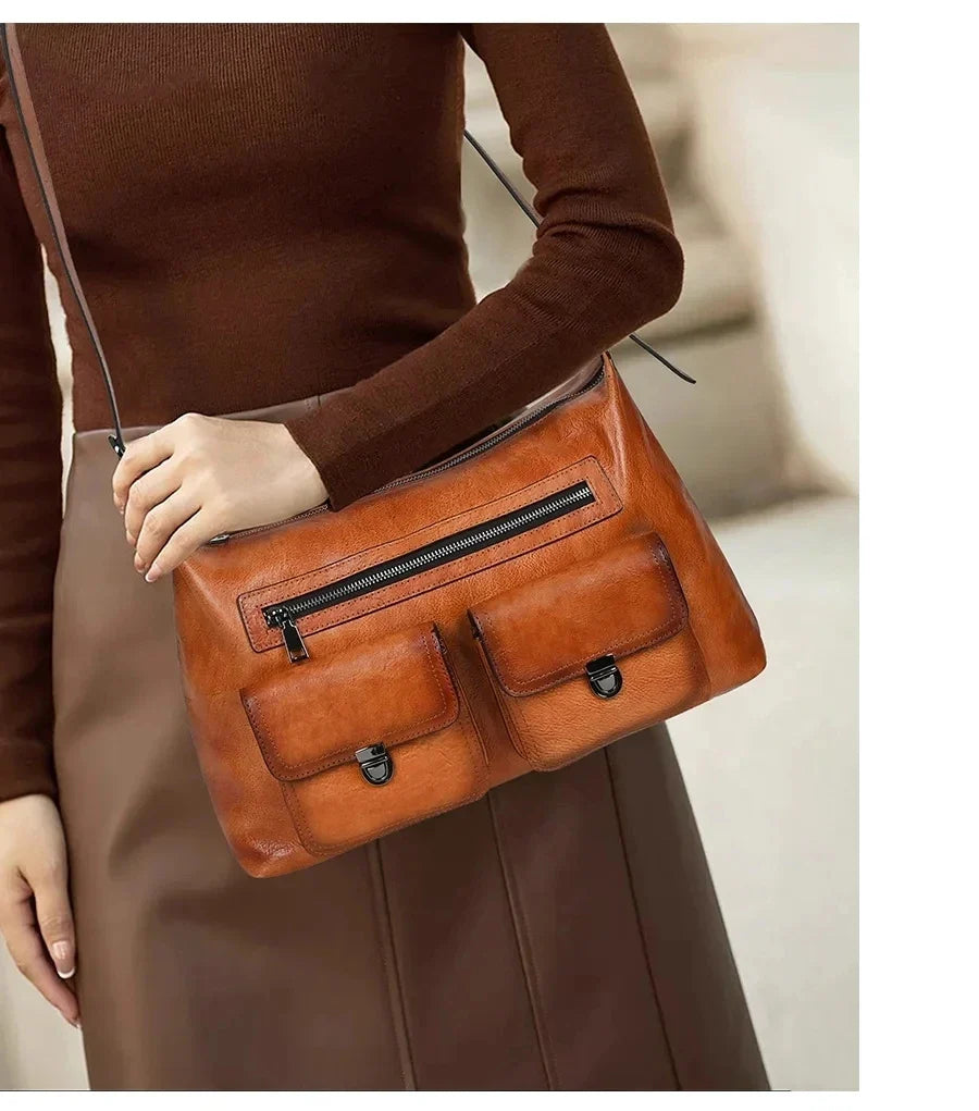 Tasche Alba Vintage – Aus echtem handbemaltem Leder