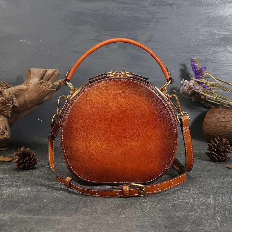 Tasche Luna Floral Vintage – Aus echtem Premium-Leder