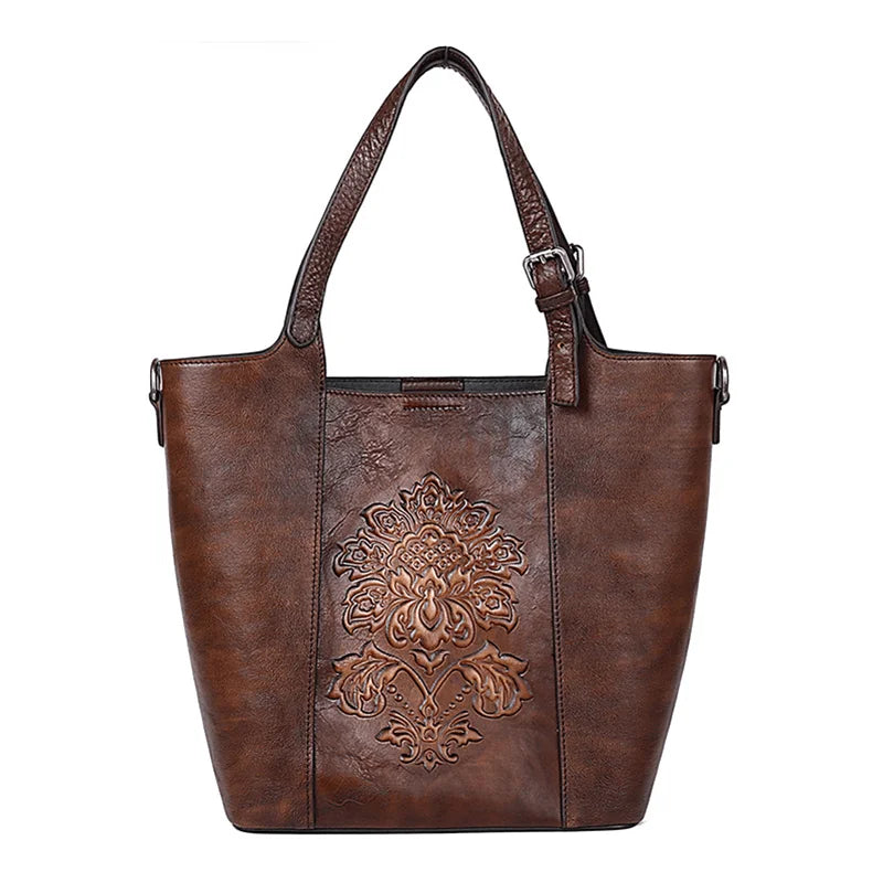Bucket-Tasche Aurora Vintage – Aus echtem Premium-Leder