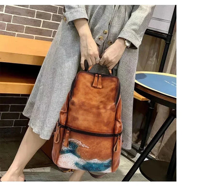 Rucksack Everest Vintage – Aus handgefertigtem echtem Leder