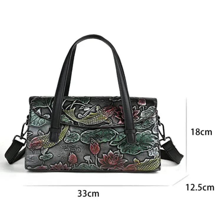 Tasche Jade Oriental Vintage – Aus echtem Premium-Leder