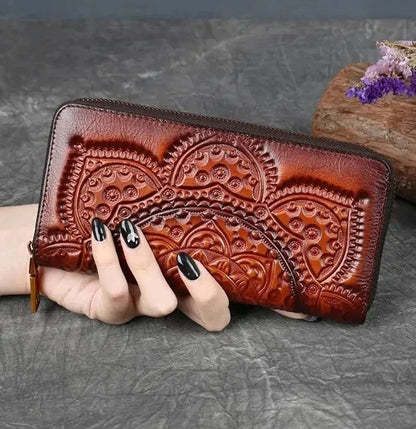 Geldbörse Floral Mei Vintage – Aus echtem Premium-Leder