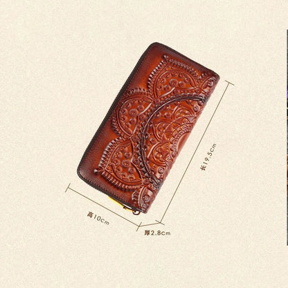 Geldbörse Floral Mei Vintage – Aus echtem Premium-Leder