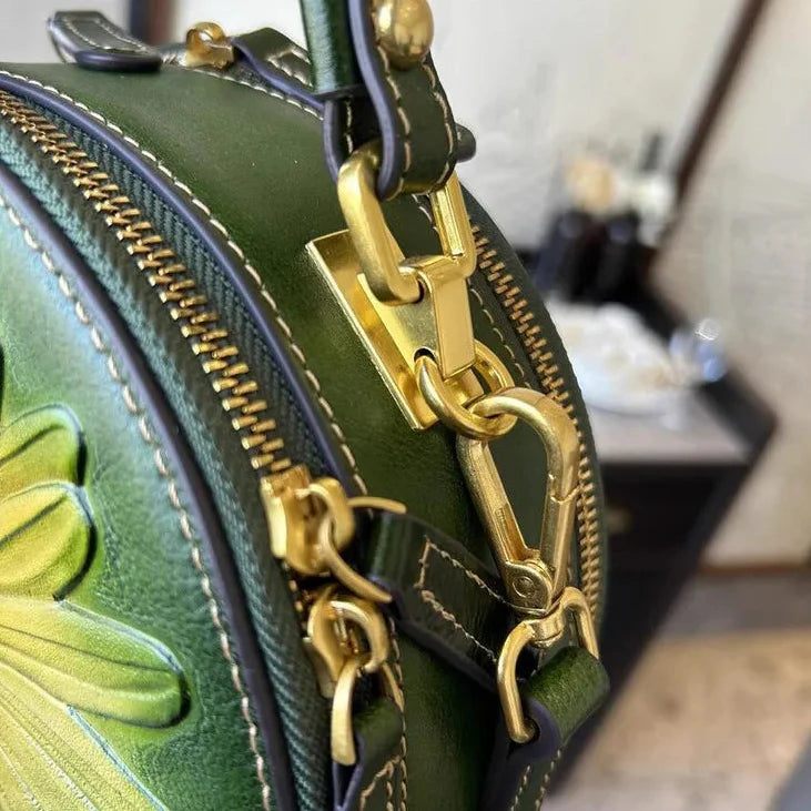Tasche Luna Floral Vintage – Aus echtem Premium-Leder